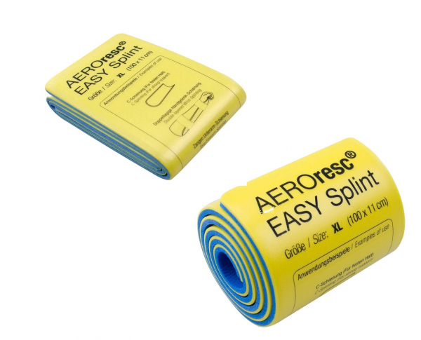 AEROresc Easy Splintschienen gerollt und gefaltet